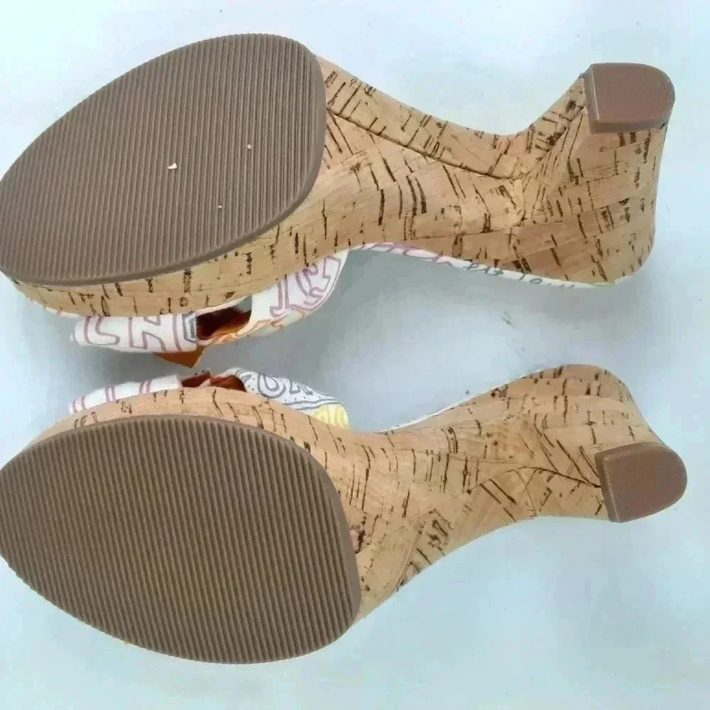 Coach Kork open toe heels Size 6.5 - Picture 8 of 8